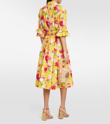Vestido camisero de algodón floral | Carolina Herrera
