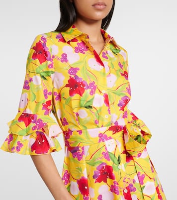 Vestido camisero de algodón floral | Carolina Herrera