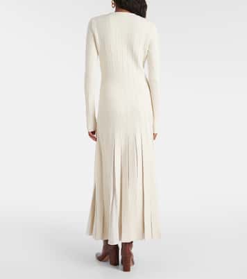 Walsh pleated wool and silk midi dress | Gabriela Hearst