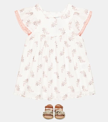 Sandalen Ruffles mit Metallic-Leder | Petit Nord
