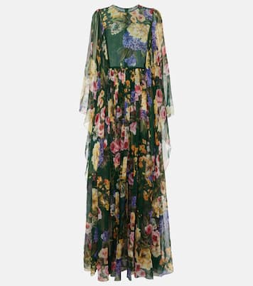Floral silk chiffon gown | Dolce&Gabbana