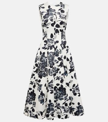 Abito midi Mara in twill con stampa | Emilia Wickstead