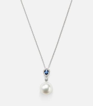 Collier Romance en or blanc 18 ct, saphirs, diamants et perles | Bucherer Fine Jewellery
