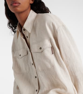 Camicia oversize in lino | Brunello Cucinelli