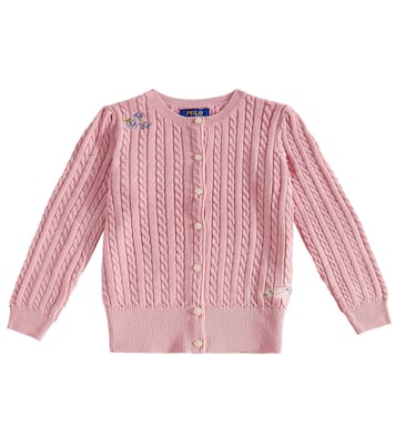 Cardigan brodé en coton | Polo Ralph Lauren Kids