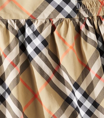 Falda de algodón con Burberry Check | Burberry Kids