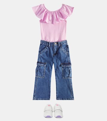 Top Reca in misto cotone con balze | Molo
