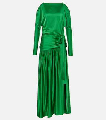 Gathered satin gown | Rabanne