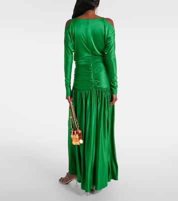Gathered satin gown | Rabanne