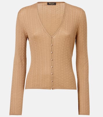 Cardigan in cashmere e seta a trecce | Loro Piana