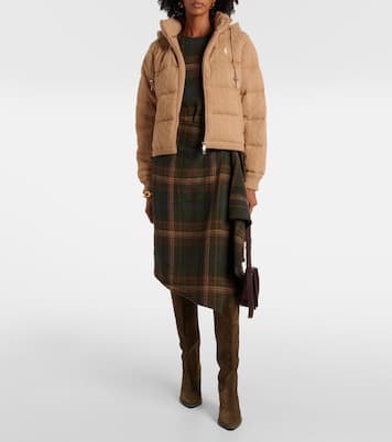 Cable-knit wool and cashmere down jacket | Polo Ralph Lauren