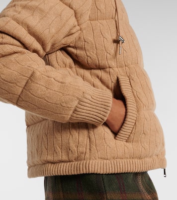 Cable-knit wool and cashmere down jacket | Polo Ralph Lauren