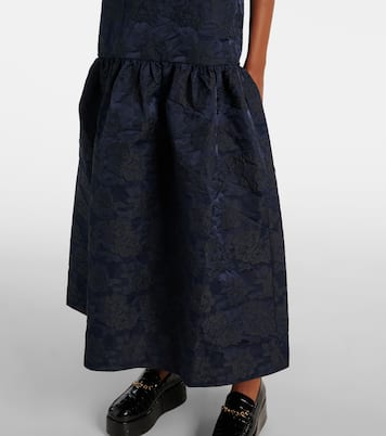 Abito midi in jacquard con stampa | Ganni