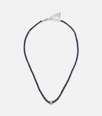 Infinite 18kt white gold necklace with sapphires | Suzanne Kalan