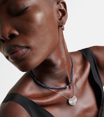 Infinite 18kt white gold necklace with sapphires | Suzanne Kalan