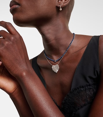 Infinite 18kt white gold necklace with sapphires | Suzanne Kalan