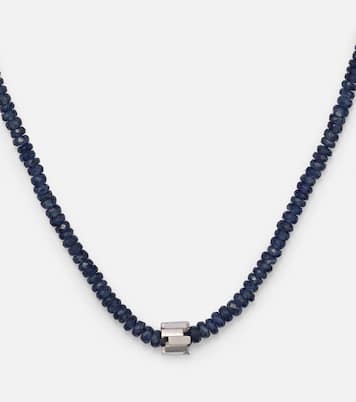 Infinite 18kt white gold necklace with sapphires | Suzanne Kalan