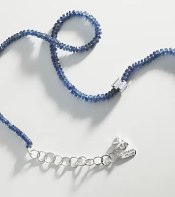 Infinite 18kt white gold necklace with sapphires | Suzanne Kalan
