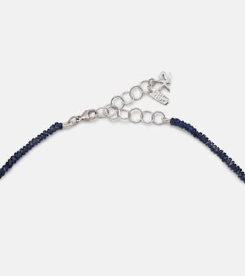 Infinite 18kt white gold necklace with sapphires | Suzanne Kalan