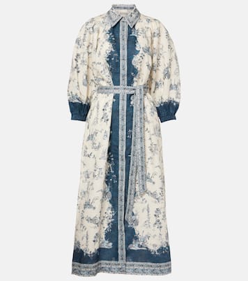Casa printed shirt midi dress | Alémais