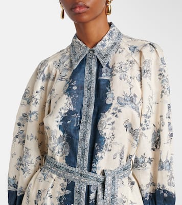 Casa printed shirt midi dress | Alémais