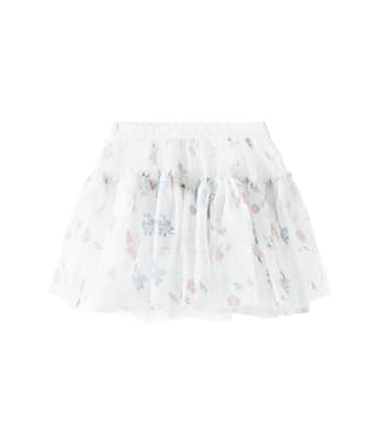 Jupe en tulle à fleurs | Monnalisa
