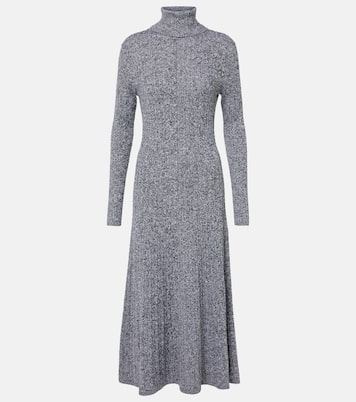 Ribbed-knit turtleneck wool and silk dress | Joseph