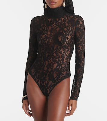 Lace turtleneck bodysuit | Valentino