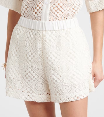 Shorts en croché de algodón de tiro alto | SIR