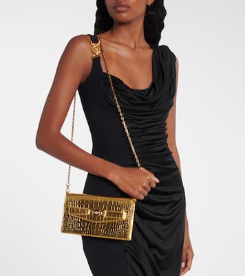 Borsa a spalla Medusa '95 in pelle metallizzata | Versace