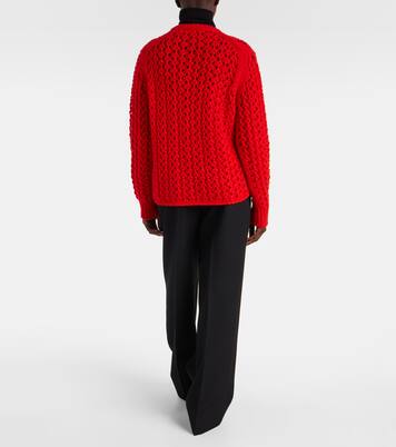 Open-knit wool cardigan | Jil Sander