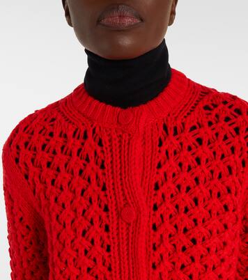 Open-knit wool cardigan | Jil Sander