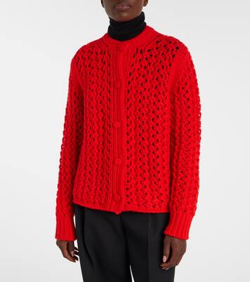 Open-knit wool cardigan | Jil Sander