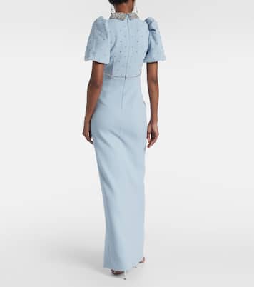Amery embellished puff-sleeve gown | Rebecca Vallance