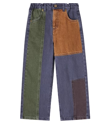 Colorblocked straight jeans | Bobo Choses