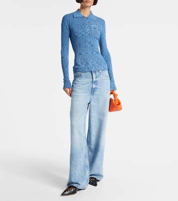 Space-dyed polo sweater | Ganni