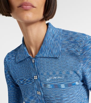 Space-dyed polo sweater | Ganni