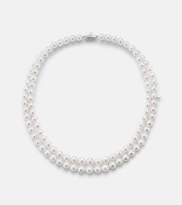 18kt 화이트 골드 펄 네크리스 | Mikimoto