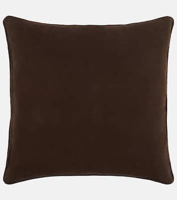Cotton and silk velvet cushion | Les-Ottomans