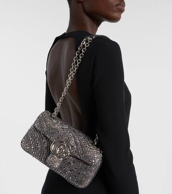 GG Marmont Medium leather shoulder bag | Gucci