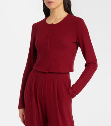 Lauren cropped jersey cardigan | Leset