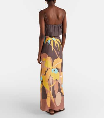 Martina floral linen maxi skirt | Faithfull