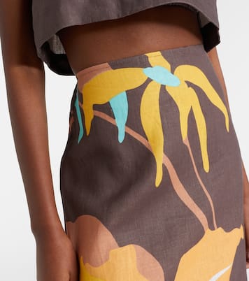 Martina floral linen maxi skirt | Faithfull