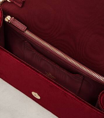 VLogo Mini bow-detail velvet crossbody bag | Valentino Garavani