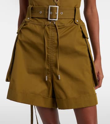 Belted cotton shorts | McQueen