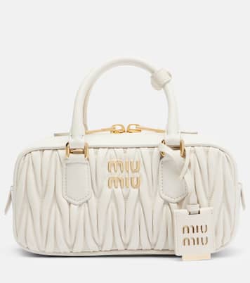 Arcadie Small leather top-handle bag | Miu Miu