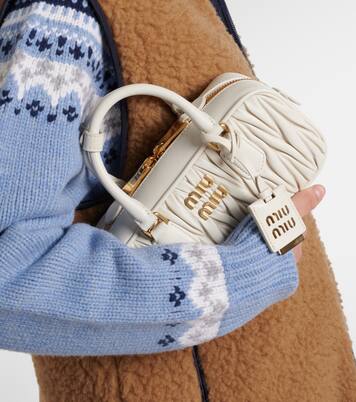 Arcadie Small leather top-handle bag | Miu Miu