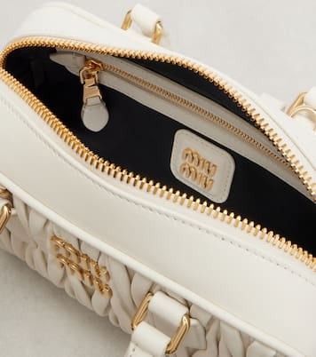 Arcadie Small leather top-handle bag | Miu Miu