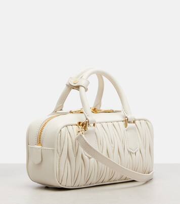Arcadie Small leather top-handle bag | Miu Miu