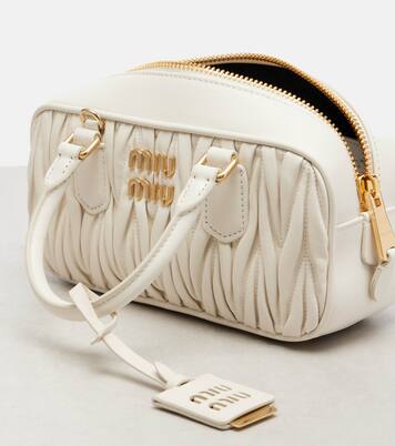 Arcadie Small leather top-handle bag | Miu Miu